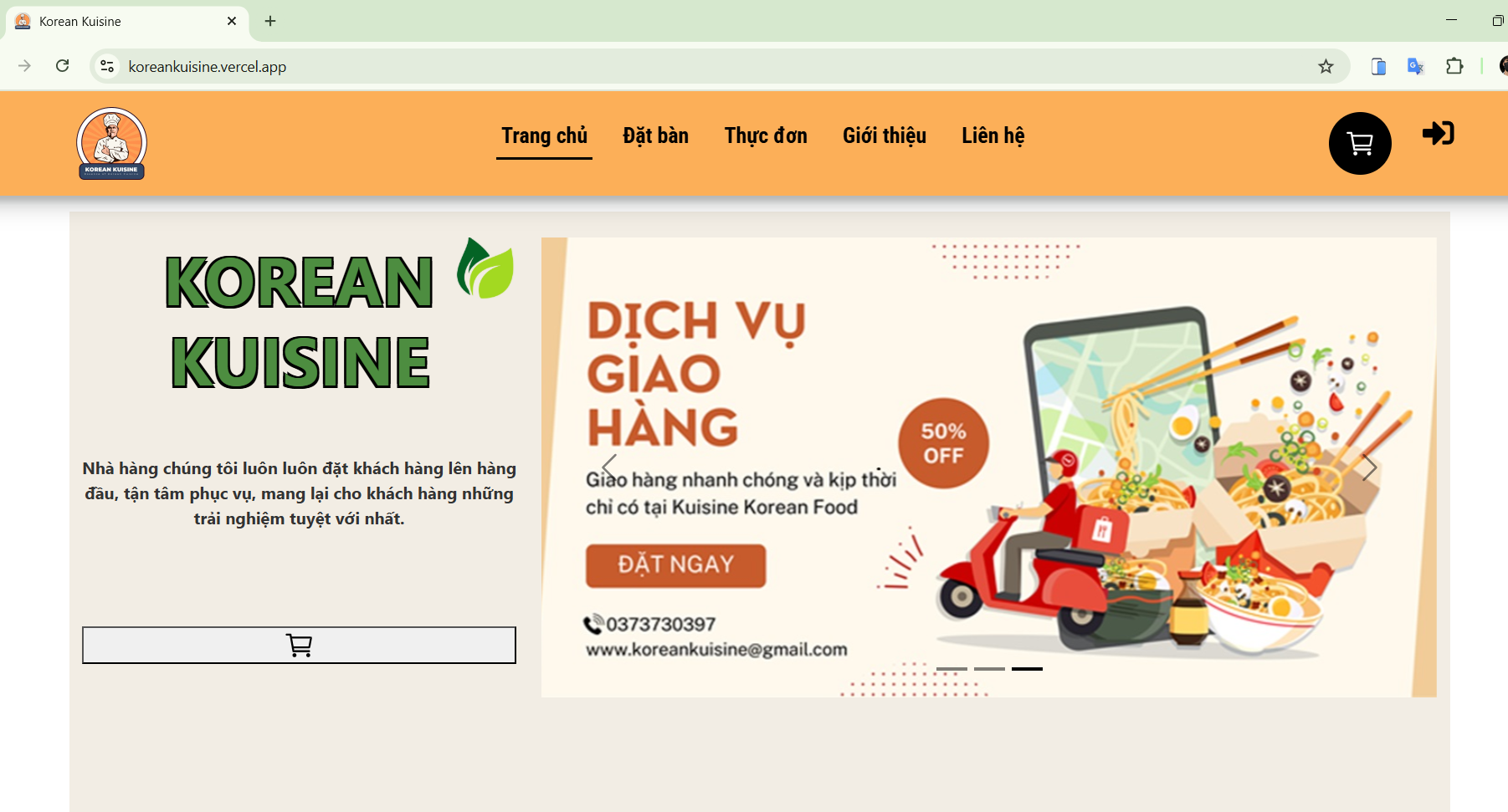 Restaurant Web Application demo 4