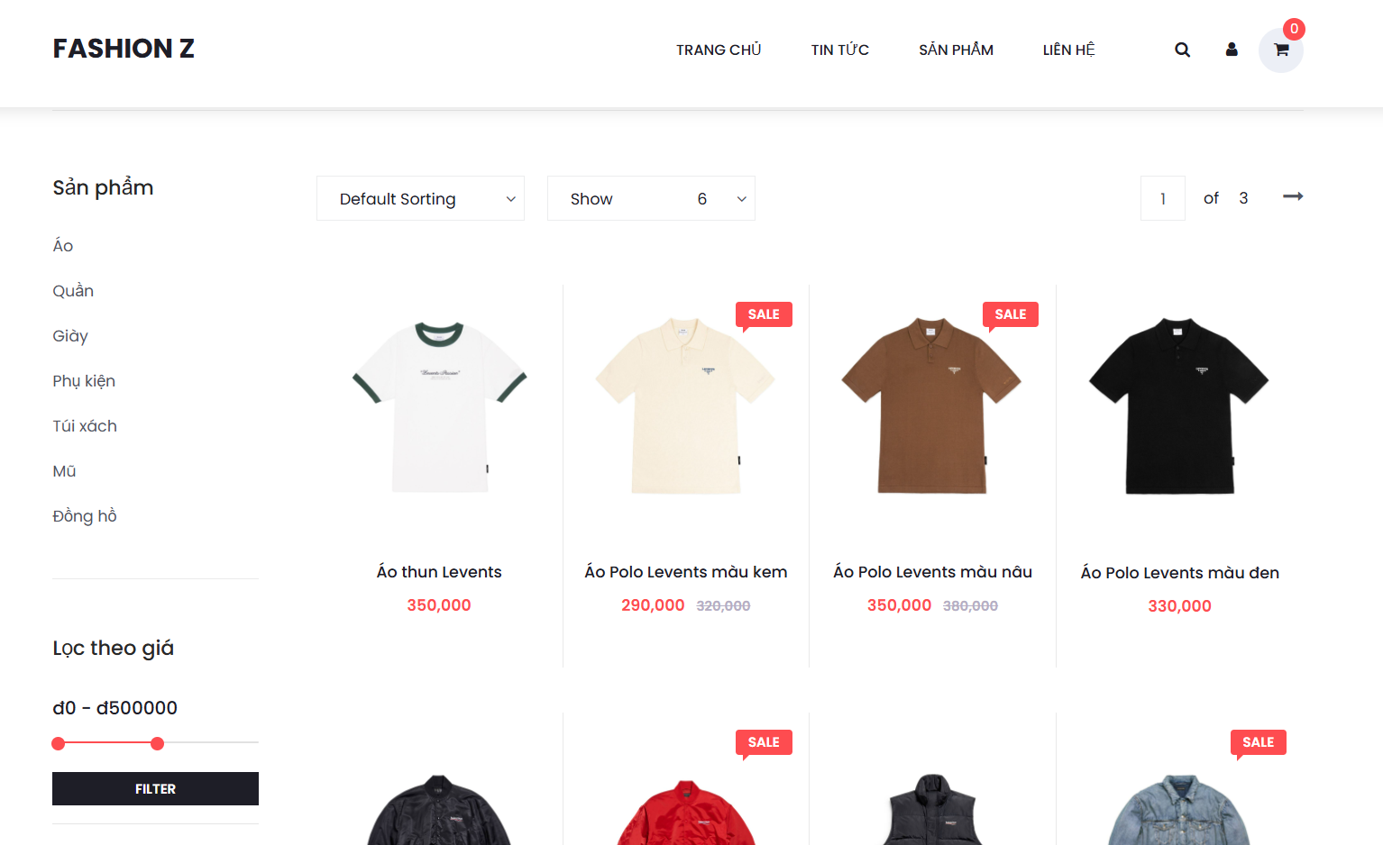 WebFashion - Fashion Web Application demo 2